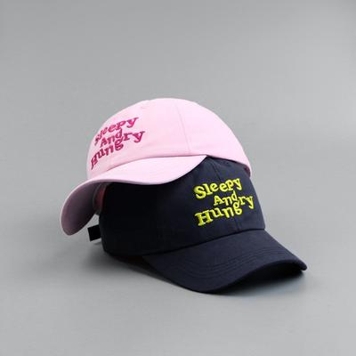 Spring Summer Dopamine Candy Color Baseball Cap Women's White Embroidery Hat Couple Shade Cap
