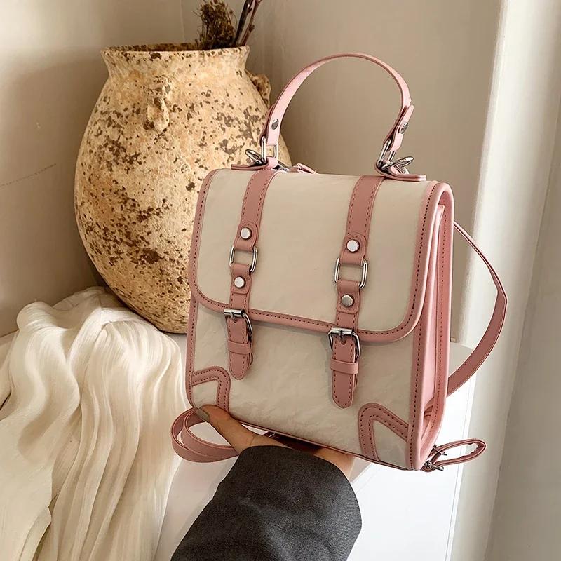 Shoulder Bag for Women New Student Backpack Elegant and Versatile Multifunctional Small Feminine