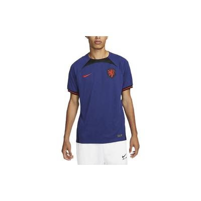 Niederlande 2022/23 Stadion Auswärts Dri-FIT Fußballtrikot Tiefes Königsblau/Schwarz/Habanero-Rot Herren Streetwear DN0693-455