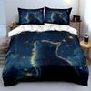 "Starry Night Cat Decor Set" Soft Comfortable Duvet Cover Bedding Set Included 1*Duvet Cover & 2*Pillowcases Gift