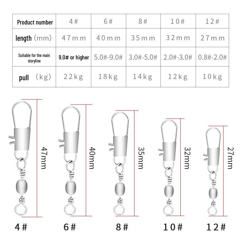 Type B Snap Swivel Barrel-Shaped Figure-8 Ring Connector for Sea Rod Fishing