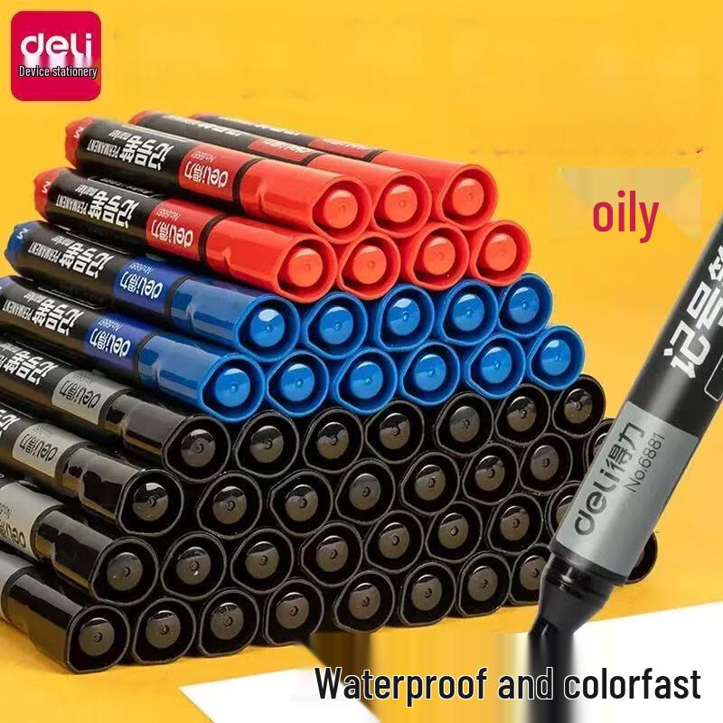 Deli Industrial Marker Pen Set