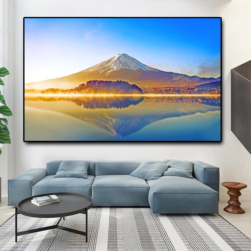 Landscape Canvas Painting Mount Fuji HD Picture For Living Room Wall Decor Large Size Poster Picture No Frame