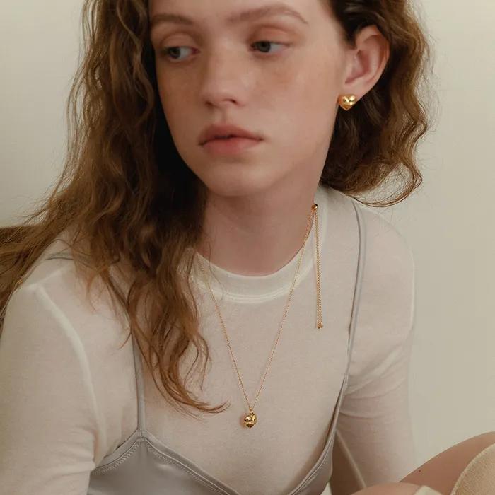 Volume Heart Necklace (2color)