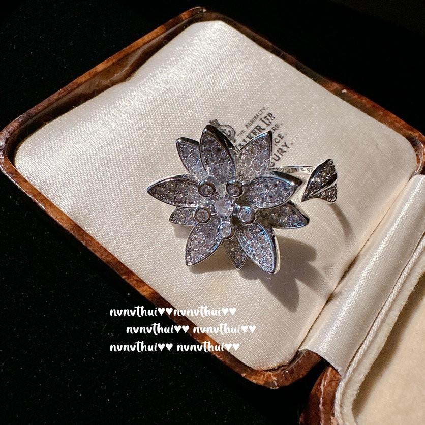 Iris Purple Lotus Gem Pearl Necklace, Tahiti, 18K Gold Plated, Radiant Petal Lotus Leaf Zircon Ring