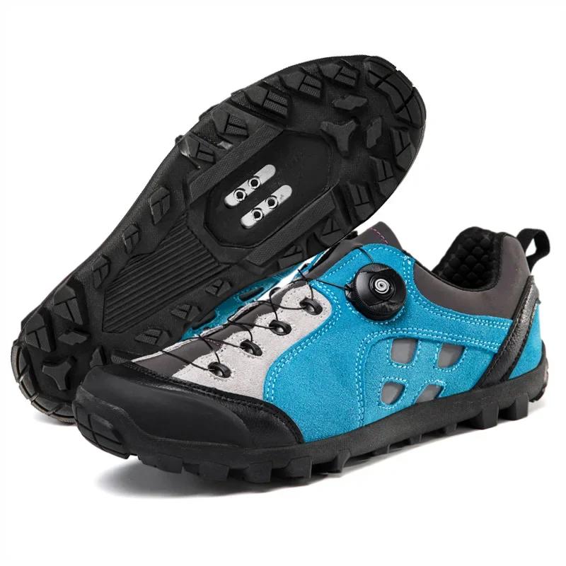 2026 Mountain Bike Shoes Men Cycling Sneaker MTB Cleats Shoes High Quality Male Sports Off Road Bicycle Boots Flat SPD Footwear