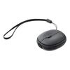 SANWA Mini Pocket Bluetooth Silent Mouse 25g Lightweight 3-Channel Bluetooth 5.2 Rechargeable Portable Travel with Wrist Strap 5-Button 1000DPI Black