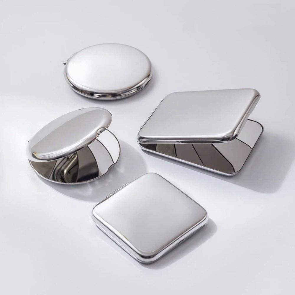 Double-Sided Stainless Steel Mirror Mini Beauty Mirror Foldable Makeup Mirror Travel