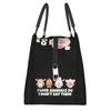 Don't Eat Animals Insulated Lunch Bag for Outdoor Picnic Waterproof Thermal Cooler Lunch Box Women