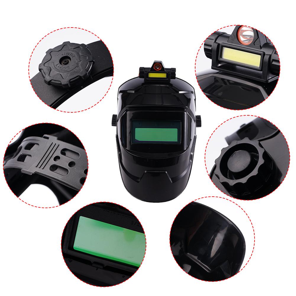 True Color Welding Helmet Automatic Dimming Welding Mask Large View Auto Darkening Facemask for Arc Welder Grinding Cutting Tool