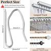 140 PCS Metal Curtain Hooks for Drapes, 1.2 in Rustproof Drapery P for Pinch Pleat Curtain, S-Shaped Pin-On Hook for Window, Door, Shower, RV Curta