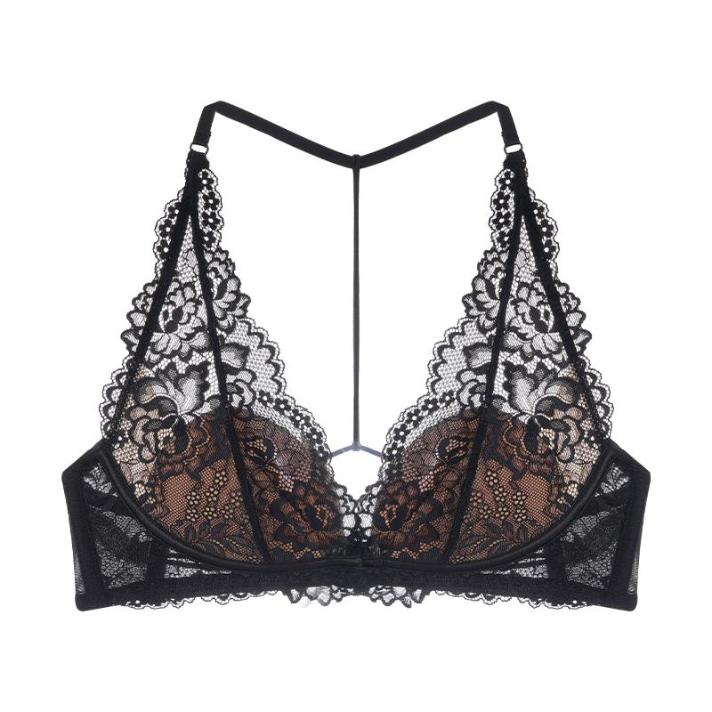 

Французьке мереживо Без кісточок Пуш-ап Халтер Бюстгальтер - Літній Сексуальний Без спини Застібка спереду XL (38/85AB)