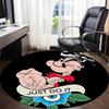 1PC Popeye Office Round Rug, Non-slip, Soft and Durable Office Rug for Interior Decoration, Perfect for Office, Beautiful Decoration