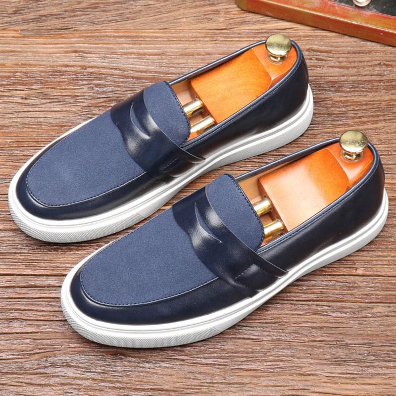Trend New Luxury Men Slip On monk strap Loafter Leisure Leather Shoes Male Comfortable Sneakers Tenis Masculino Zapatos Hombre