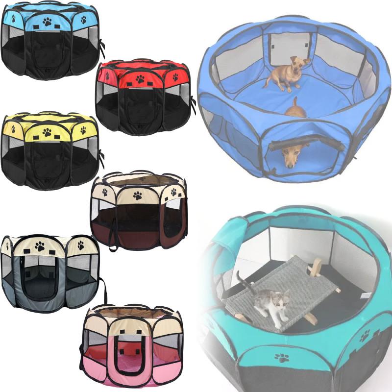 Pet Octagon Cage Tent With Collapsible Design For Cats And Dogs Storage Shelter