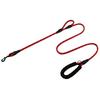 Reflective Double Handle Dog Leash - Anti-pull Heavy Duty Rope With Non-slip Grips For Large Dogs Outdoor Training 
