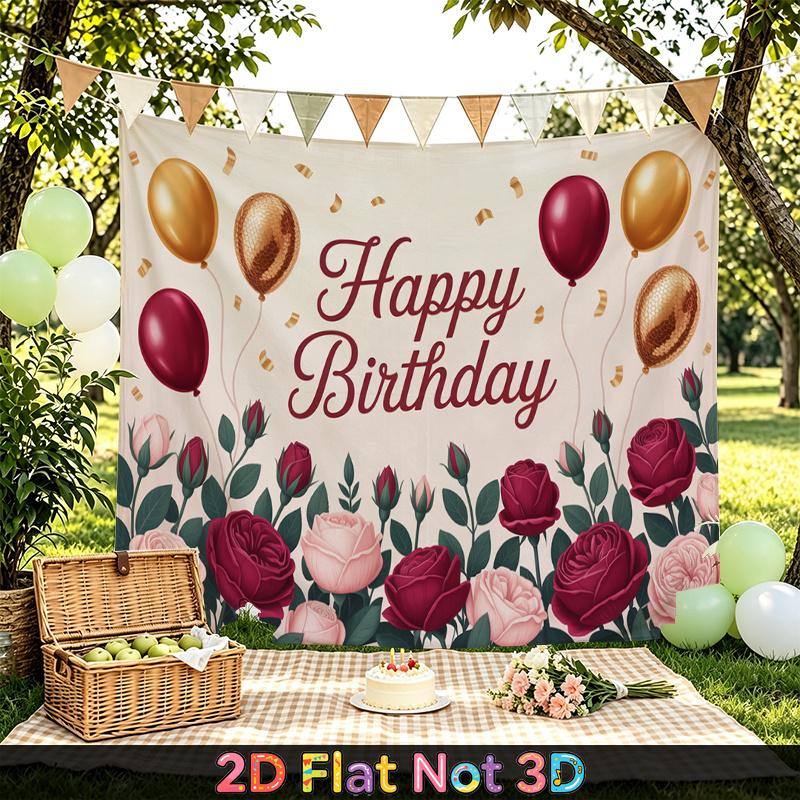 Party Backdrop Floral Balloon Photo Booth Background Front Door Decor
