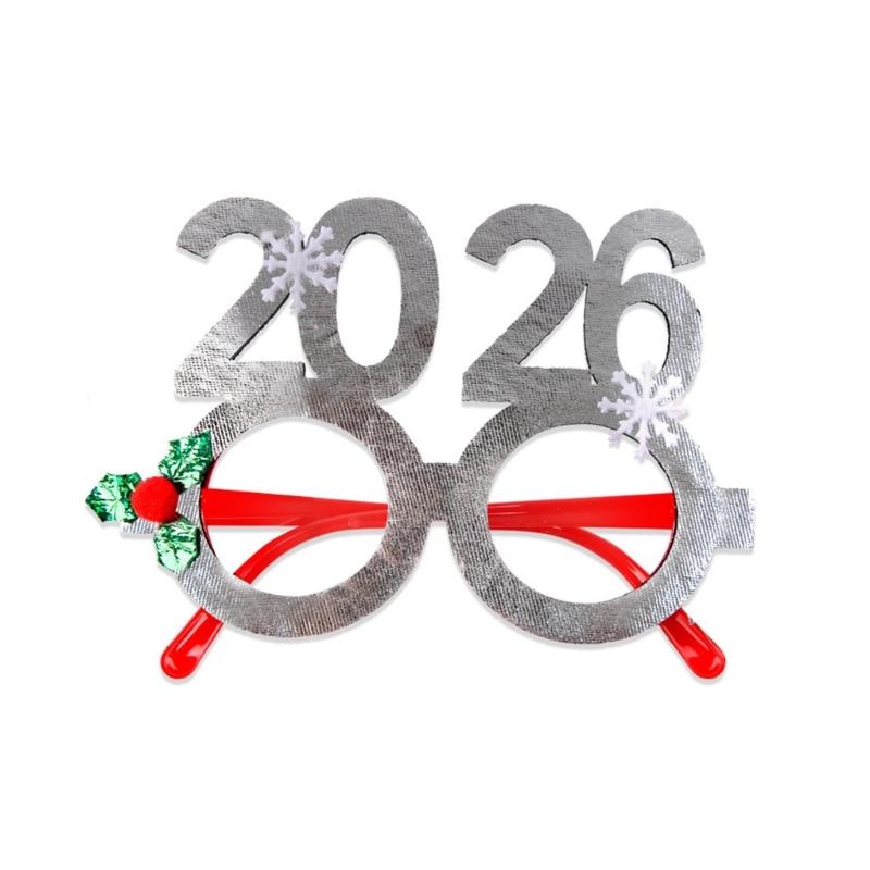 2026 Christmas Eyewear For Costumes Adults Kids Reusable Party Props Foldable Frame Costume Glasses