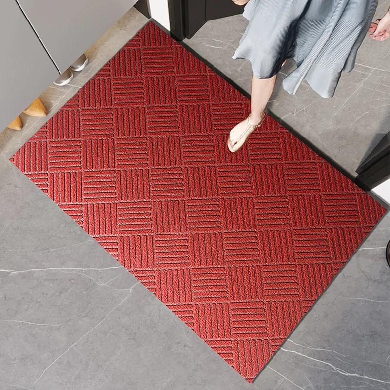 Modern Non-slip Rubber Door Mat Thick Durable Water Absorbent Entrance Mat with Twill Edge Suitable for Kitchen Living Room
