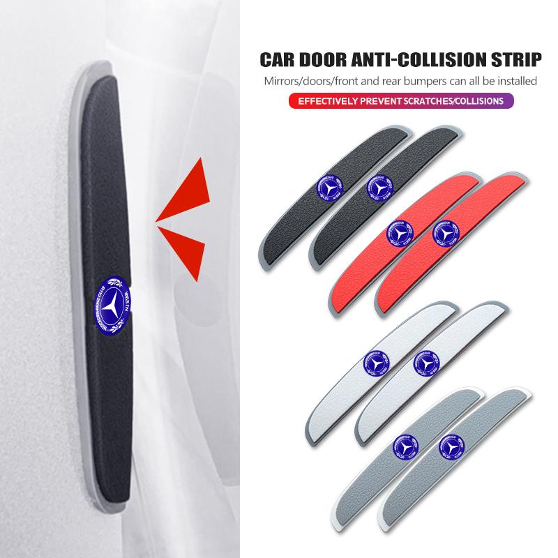 BENZ 4pcs Car Anti Collision Strips Body Door Protector Stickers For Mercedes Benz AMG A C E S G Class W201 W210 W108 W204 W205 W203