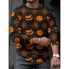 Fall Men's 3D Printed Crew Neck Long Sleeve T-Shirt Halloween Dress Up