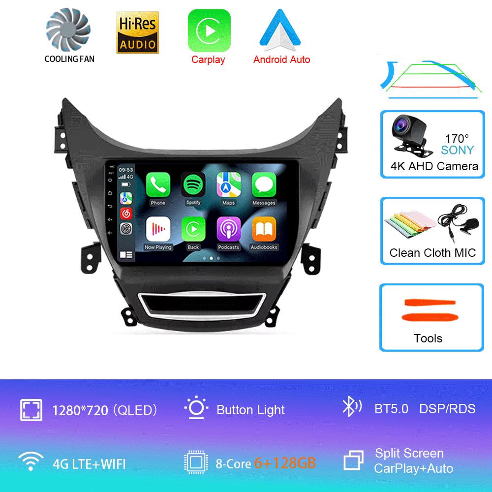 For Hyundai Elantra Avente i35 2011 - 2015 Car Radio Android 14 Carplay Auto GPS Navigation Multimedia Player video Stereo 2 DIN