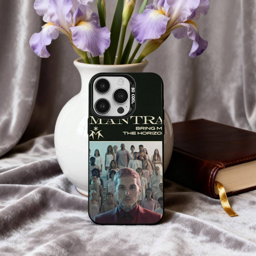 B-Bring M-Me the Horizon Band Phone Case For iPhone17,16,15,14,13,12,11 Plus,Pro Max Candy Silver Plated Inside Cover