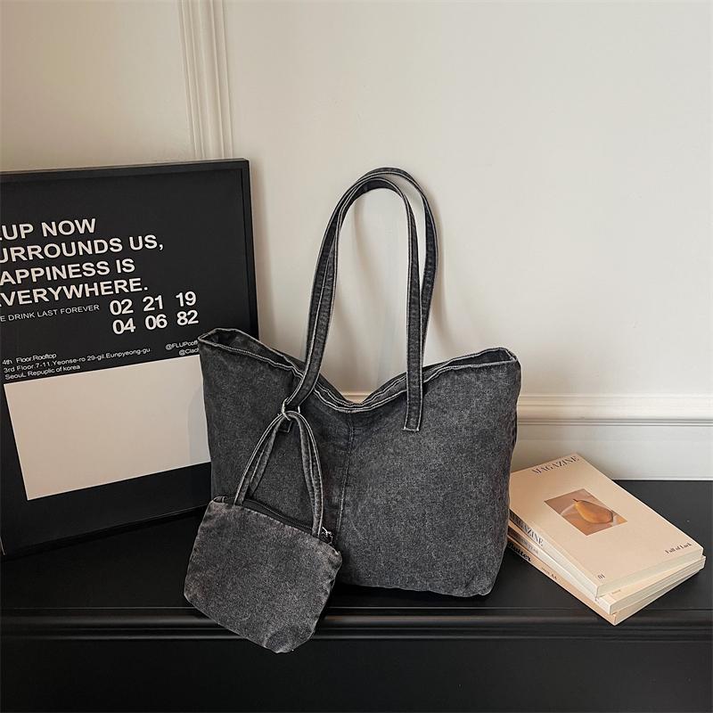 Shoulder Bag Denim Handbag Vintage Large Capacity Tote Bag