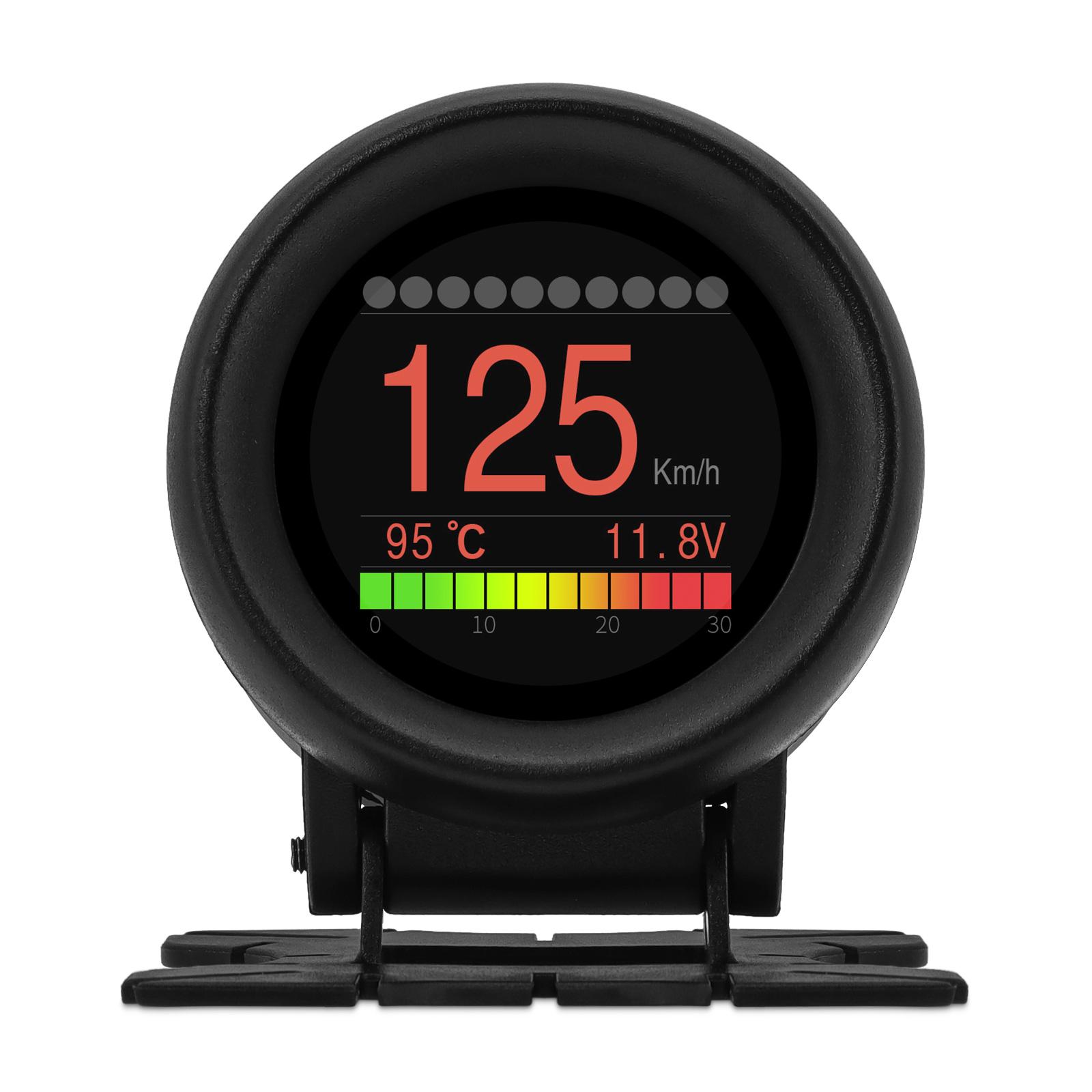 

A205 Проекционный дисплей бортового компьютера Obd2 Дисплей Скорость Расход топлива Датчик температуры Умный цифровой многофункциональный счетчик чёрный