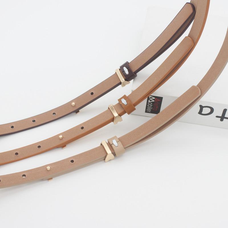 Decorative Glossy Multi-Color Pu Thin Small Belt Women'S Silver Belt Women