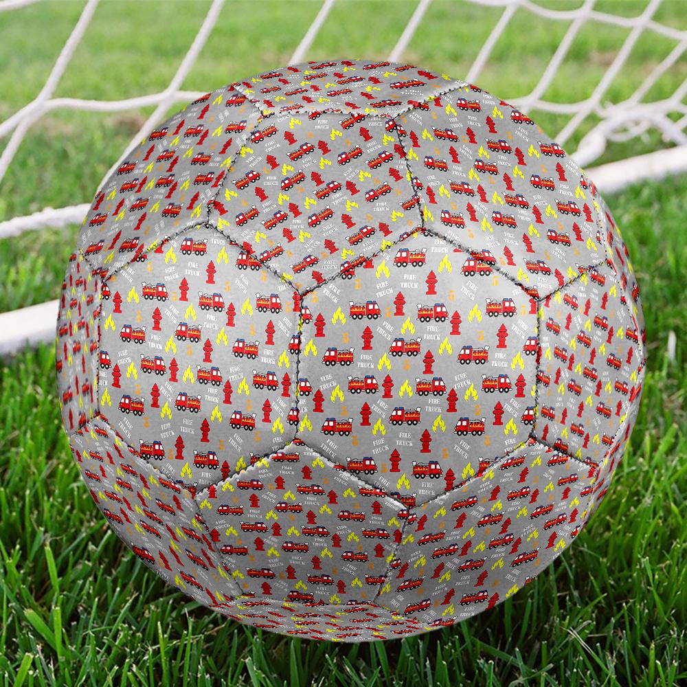 Fire Truck Theme Size 5 Soccer Ball, Suitable for Both Indoor and Outdoor Matches, a Gift Suitable for Everyone.