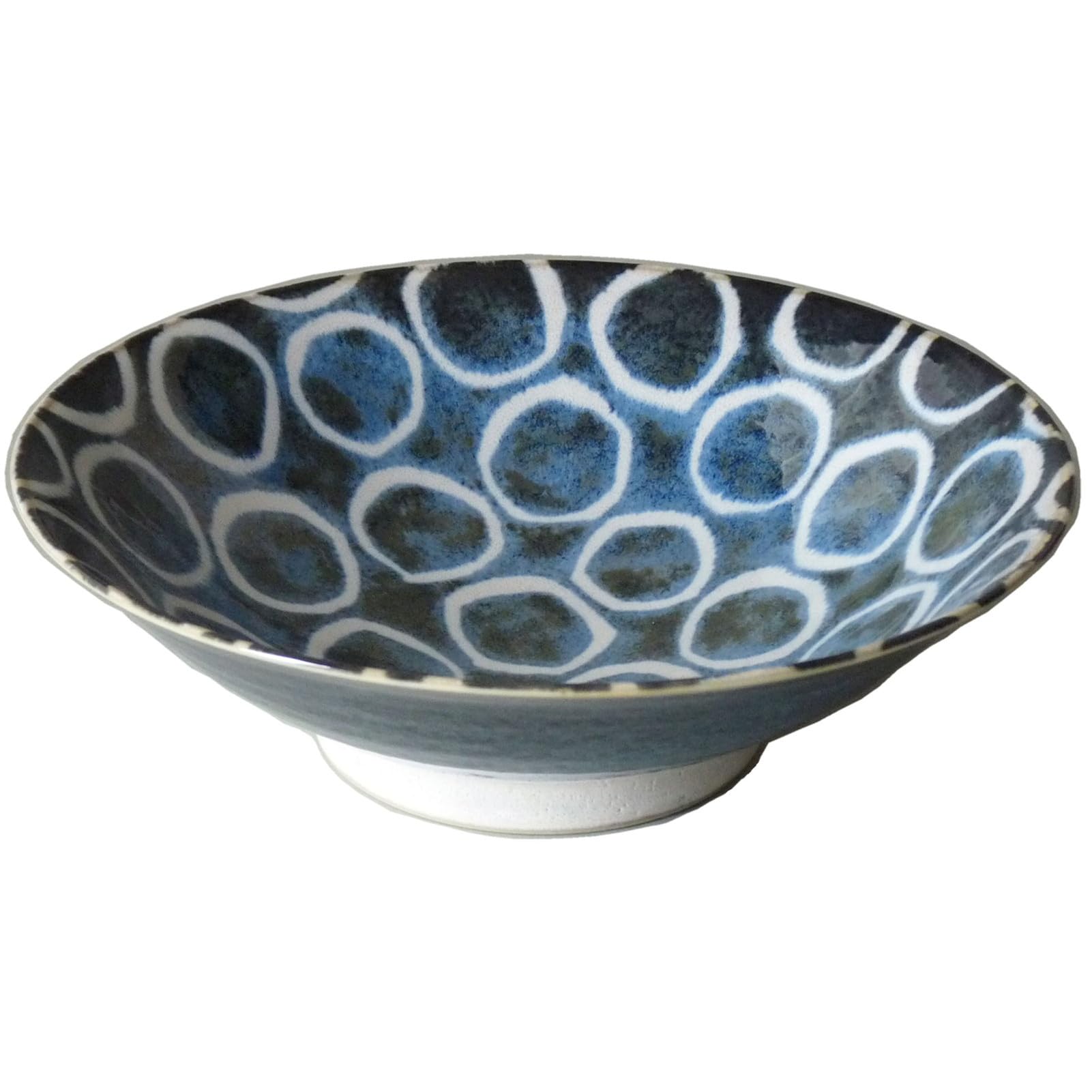 

Awasaka salad approximately diameter x microwave and dishwasher made in Brush Blue 100-round bowl/noodle bowl, 25.5cm 7.5cm height, safe, Japan, синий