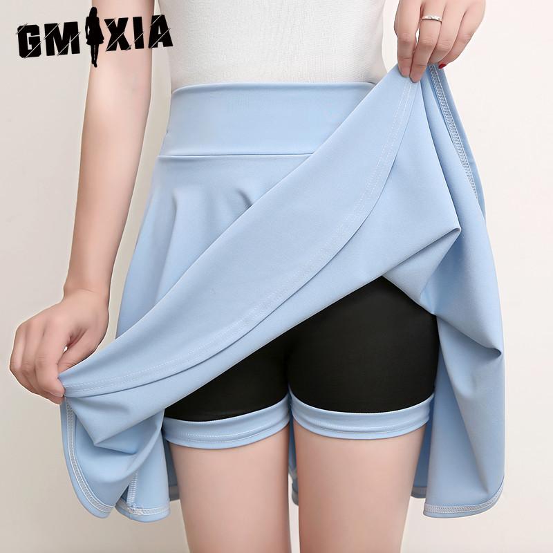 GMXIA 16 Kolorów Damska Moda Casual Jednolity Kolor Nadruk Letnia Wiosenna Spódnica