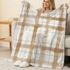 Soft Flannel Blanket Simple Plaid, Machine Washable, Ultra-Soft Cozy Throw for Home Lounge, Office Napping, Christmas & Halloween Warmth