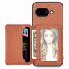 For Google Pixel 9a Case RFID Blocking Carbon Fiber Leather Phone Back Cover with Card Holder
