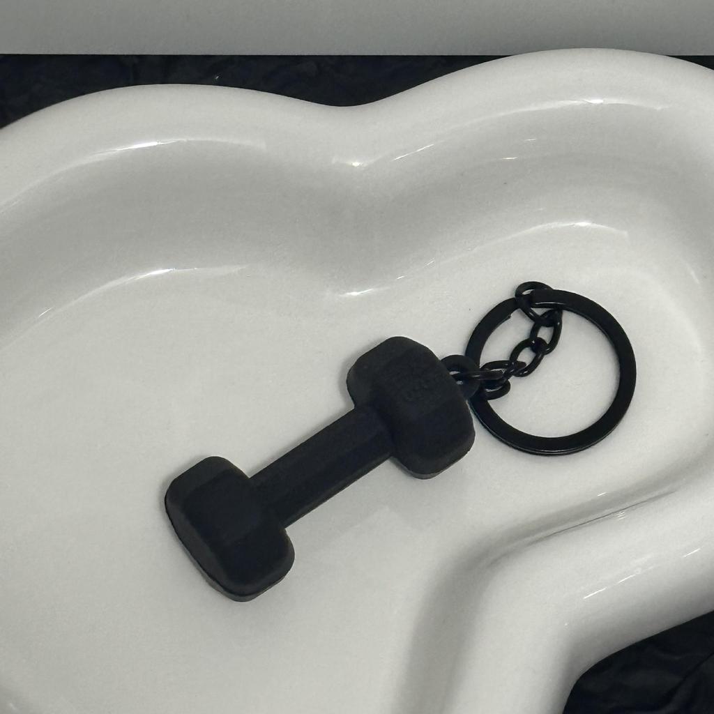 Miu Series Dumbbell Plate Keychain: Trendy Fitness Accessory & Sports Jewelry Gift