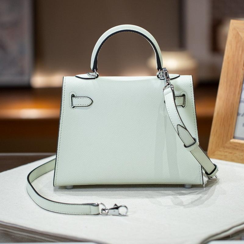 2025 New Genuine Leather Women's Bag EP Palm Pattern 19+22+25 Leather Kai Li+Fashion Handheld Single Shoulder Crossbody Bag