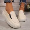 Large size casual single shoes women's spring and autumn new sleeve flat bottom casual single shoes women