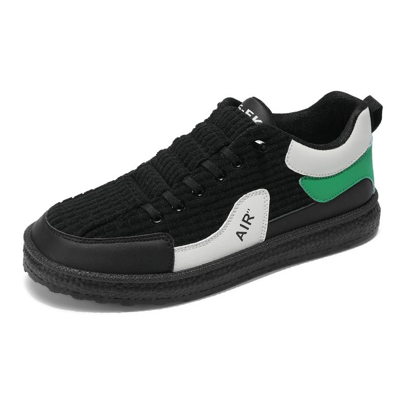 Outdoor Casual Shoes For Men Trendy Low Top Lace Up Korean Style Youth Travel Flat Bottom Men'S Shoes Breathable Sneaker