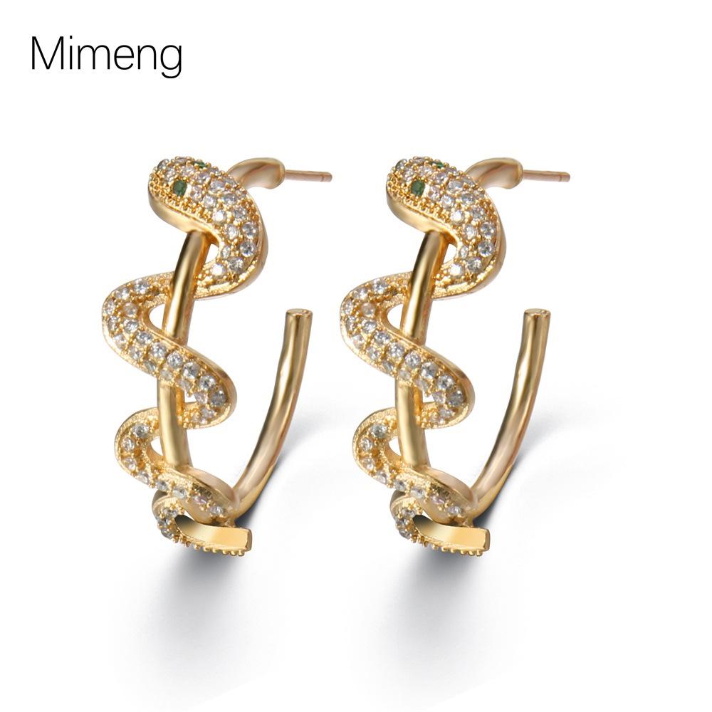 

Korean Style Snake-Shaped Zircon Ear Cuffs - Fashion Wrap Earrings белый