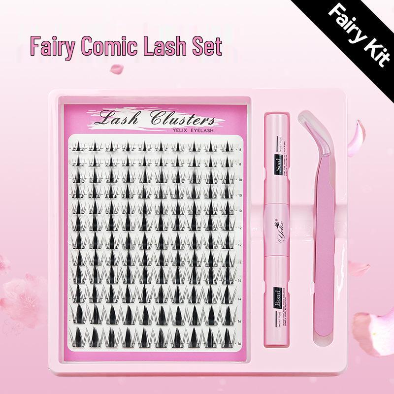 European Eyelash Book Set - 40D/60D/80D Segment Clusters, DIY Dense Curl, 32 Rows, Large Capacity