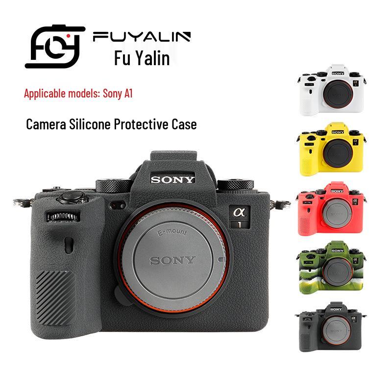 FUYALIN Anti-slip Lychee Pattern Silicone Protective Case for Sony A1 - Dustproof & Anti-collision