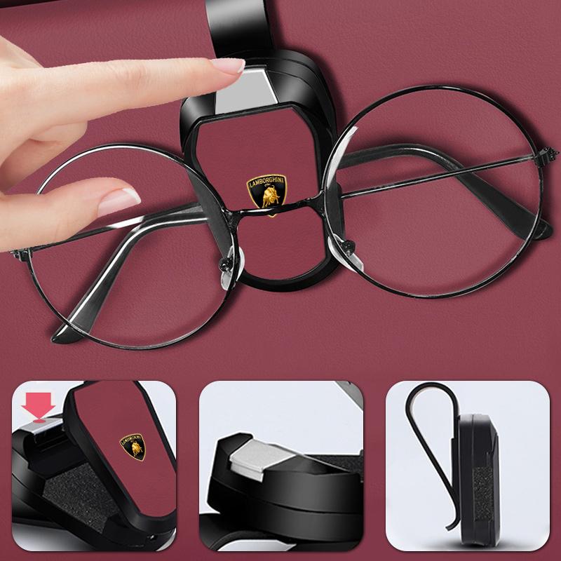 Car Sun Visor Glasses Holder Organizer Anti-Slip Eyewear Clip For Lamborghini LP570 LP610 Urus LP700 LP770 Gallardo Aventador EE4
