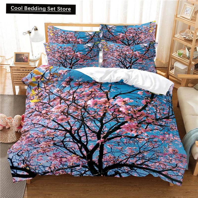 Elegant Flowers Bedding Set Duvet Cover Set 3d Bedding Digital Printing Queen Size Polyester Bedding Set Fashion Design Colorful