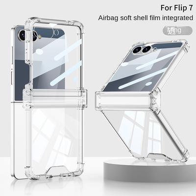 For Samsung Galaxy Z Flip 7 Case Soft Transparent Airbag Shockproof Protective Back Cover For Z Flip 7 Full Cover Phone Shell