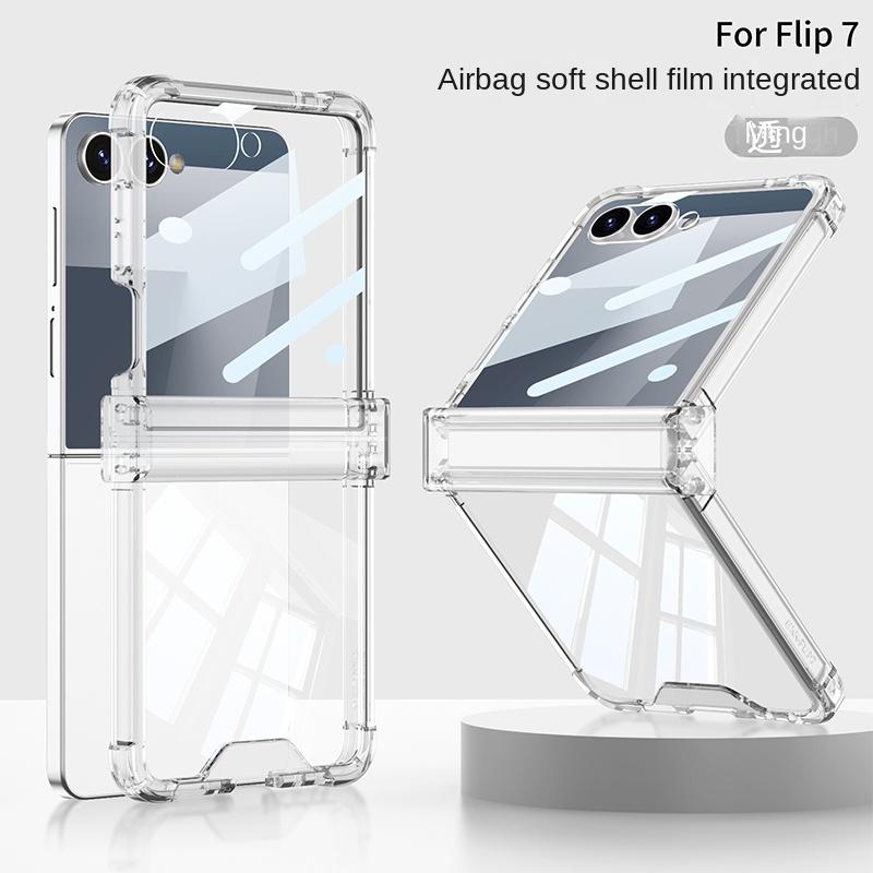 For Samsung Galaxy Z Flip 7 Case Soft Transparent Airbag Shockproof Protective Back Cover For Z Flip 7 Full Cover Phone Shell