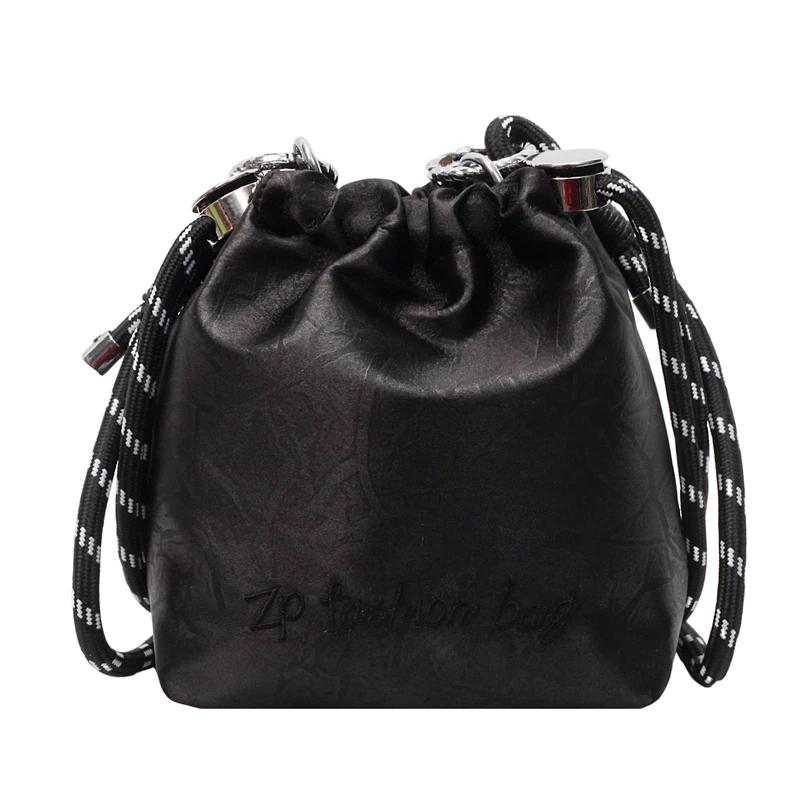 

Advanced Sense Fashi Drawstring Bucket Bag 2026 Niche Design Crossbody Bag Ccise New Large Capacity Shoulder Bags чёрный