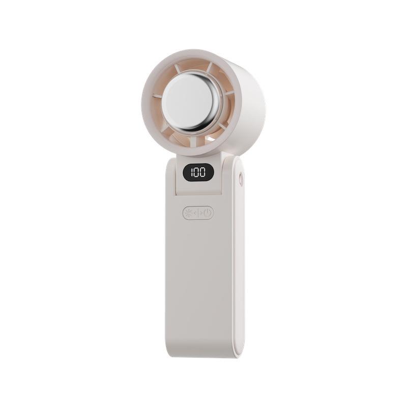 

Воздушный охлаждающий турбовентилятор 3600 мАч 100 скоростей ветра регулируемый уличный складной студенческий ручной вентилятор со шнурком 1PCS белый