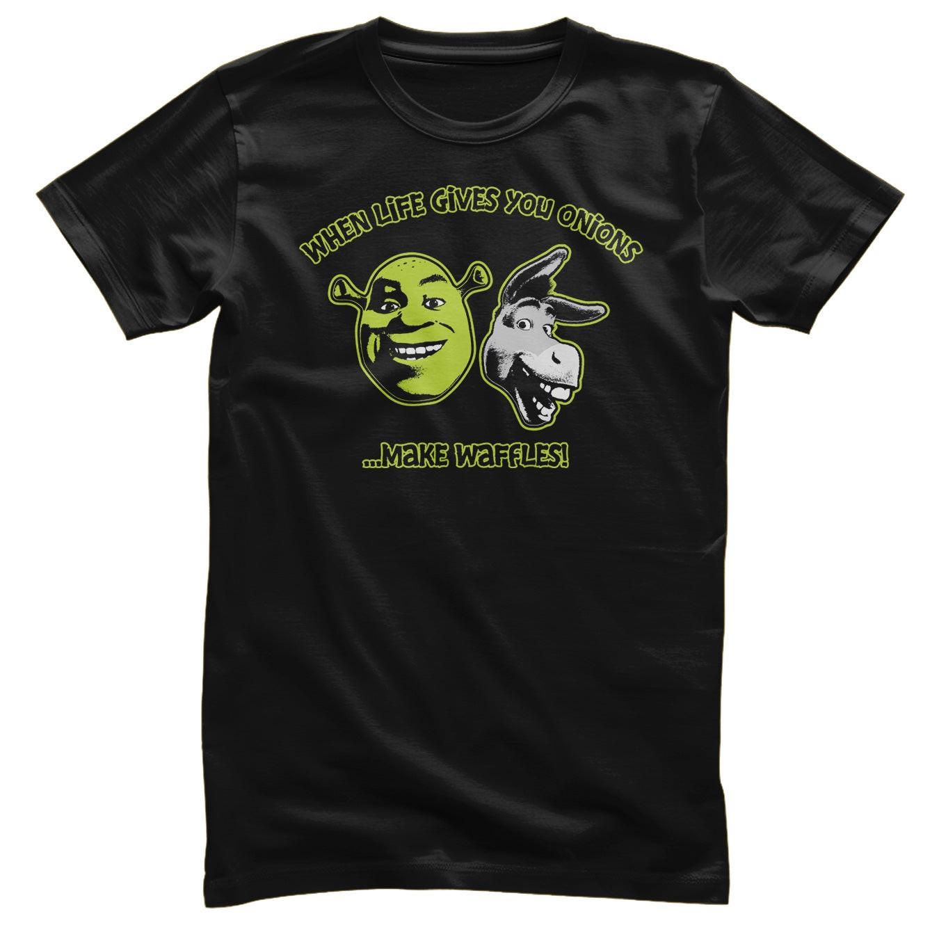 Officially Licensed Shrek Make Waffles Mens T-Shirt S