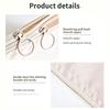 Multi-purpose Storage Bag Beige Zipper Closure Mesh Storage Pouch Lightweight Design Mesh Material Mesh Cosmetic Bag